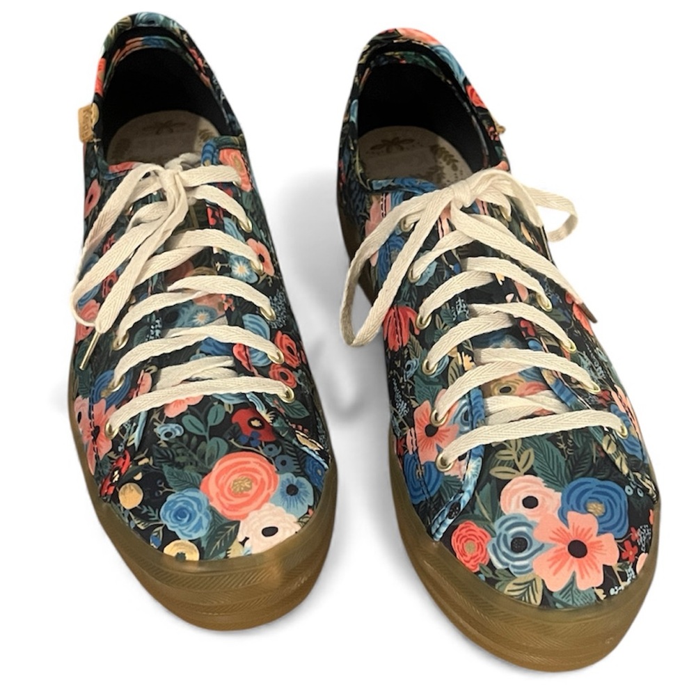NEW Rifle Paper Co. X Keds Collab Garden Party Floral Platform Sneakers 8.5